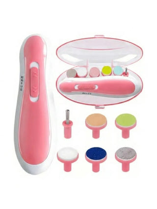 Electric Baby Nail Trimmer – 6 Grinding Heads with LED Light - Kidulan