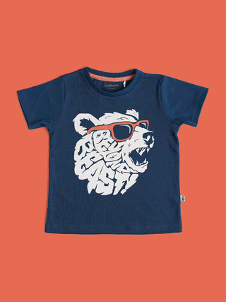Half sleeve gamer graphic in black, dark green & animal graphic, t-shirt combo for baby - Kidulan