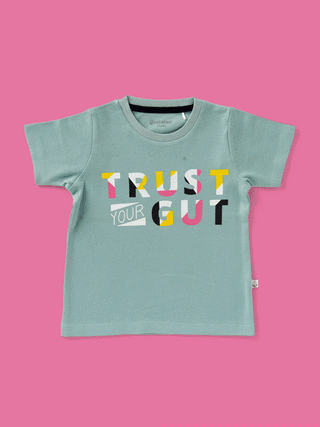 Half sleeve Black, Sky Blue & Maroon graphic t-shirt for baby - Kidulan