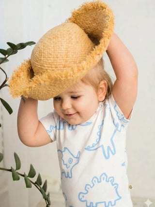 Baby Dino Print Cotton Unisex Half Sleeve Tee 2 pc - Kidulan