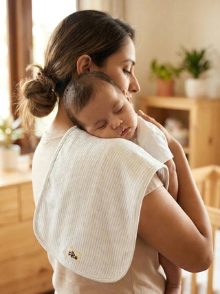 Soft & Absorbent Burp Cloth – Grey Stripes Newborn Essential - Kidulan