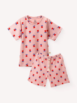 Tulip Bloom Summer Co-ord sets for girls - Kidulan