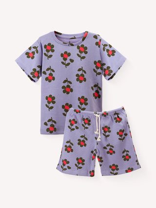 Berry Delight Summer Co-ord sets for girls - Kidulan