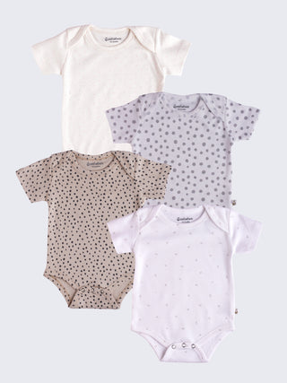 4 Pc Baby Short Sleeve Bodysuits – Everyday Comfort - Kidulan