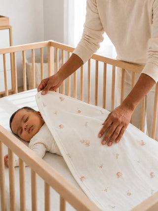 Organic Cotton Woodland Print Baby Muslin Blanket - Kidulan