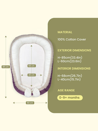 Premium Elegant Lace Pink Design Baby Nest Bed with Mosquito Net & Pillow – Soft Newborn Lounger - Kidulan