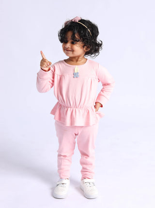 Baby Girl Camisole Vest (3 Pc) & Trendy Pink Frock Set Combo - Kidulan