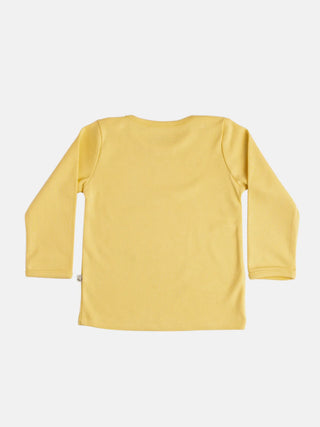 Full sleeve yellow graphic t-shirt for baby - Kidulan