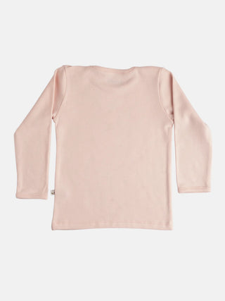 Full sleeve cute cat pattern in pink t-shirt for baby girls - Kidulan