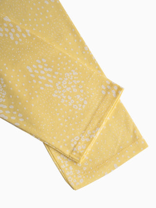Dotted pattern in yellow leggings for baby girl - Kidulan