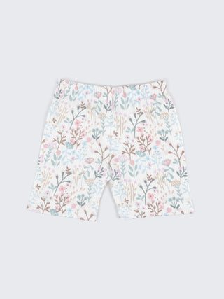 Baby Cotton Jabla & Shorts Combo Set – Daisy & Floral Printed Sleeveless Baby Set - Kidulan