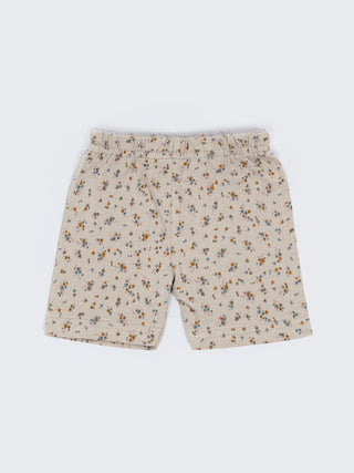 Baby Cotton Jabla & Shorts Set – Tiny Floral Print Half Sleeve Baby Wear Set - Kidulan