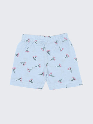 Baby Cotton Half Sleeve Jabla Combo Set – Love Print & Floral Blue Half Sleeve Baby Set - Kidulan