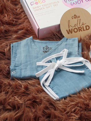 BABY ESSENTIALS UNISEX PREMIUM GIFT SET 0-3M (ROYAL BLUE) - Kidulan