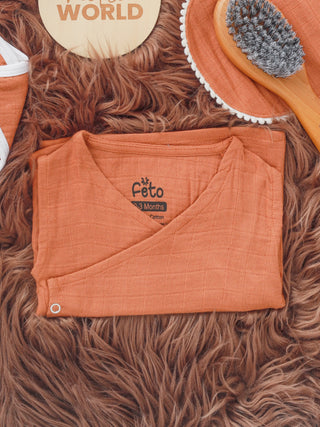BABY ESSENTIALS UNISEX PREMIUM GIFT SET 0-3M (CHOCOLATE BROWN) - Kidulan